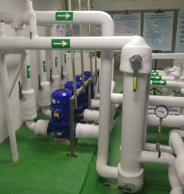 地源空气源热泵机房管道