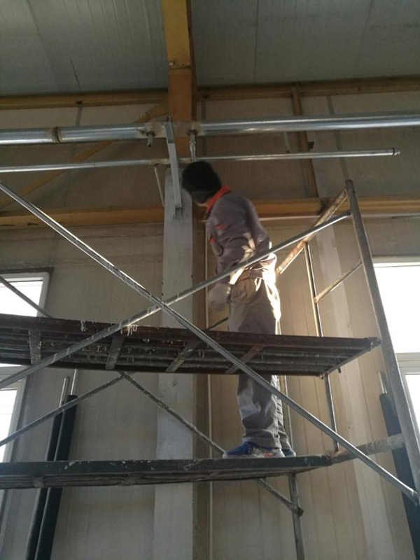 廊坊物探岩土公司空气源热泵室内管道架设